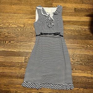 Kate Spade navy and white striped dress